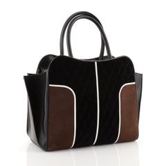 Tod's Sella Tote Velvet and Leather Small