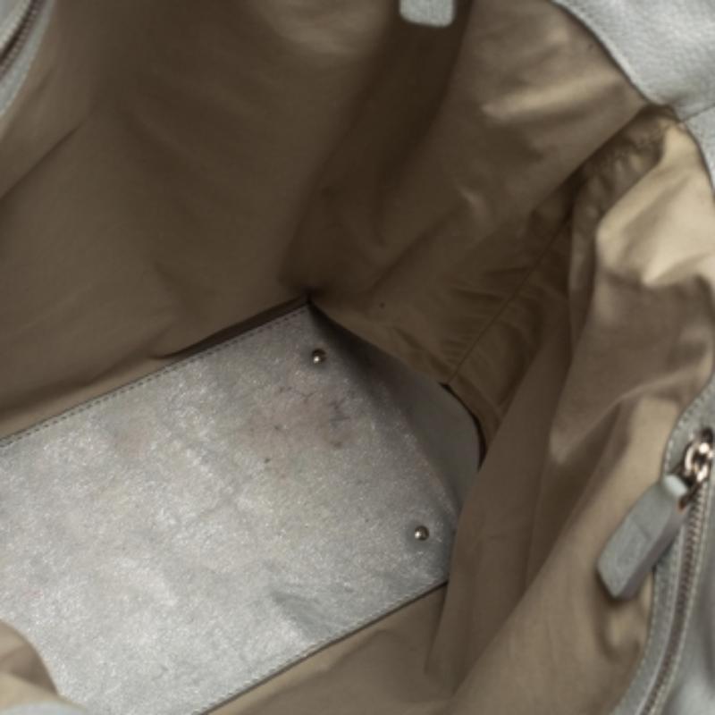 Tod's Silber Leder Restyling D Tasche Media Tote im Angebot 1