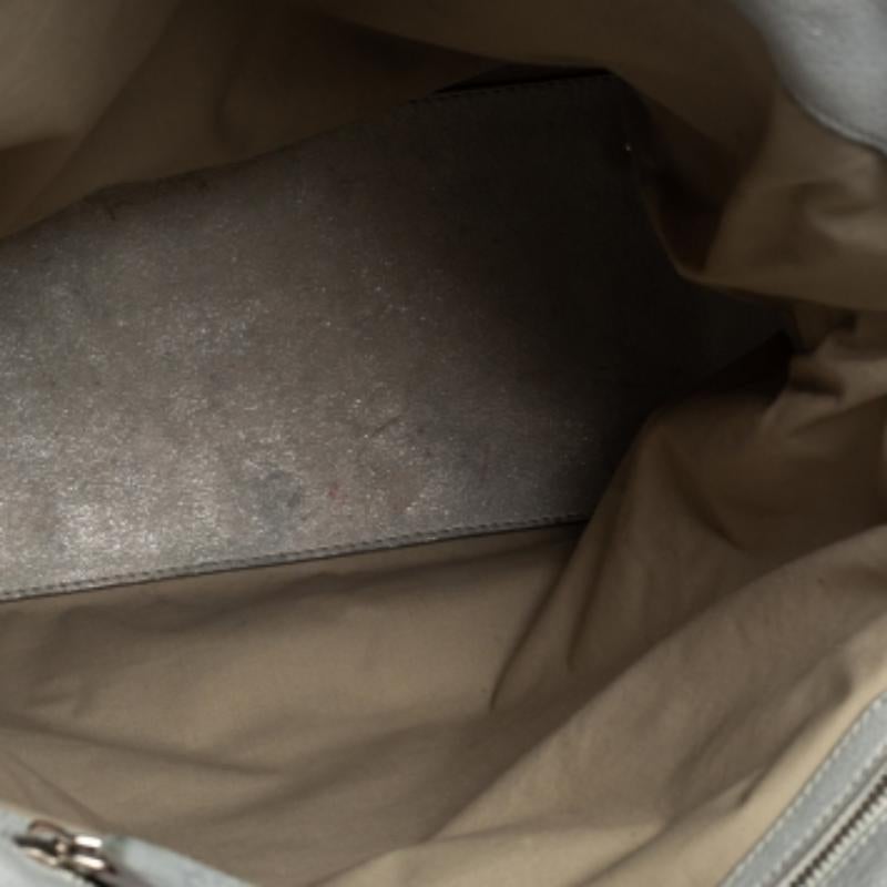 Tod's Silber Leder Restyling D Tasche Media Tote im Angebot 2
