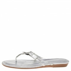 Sandalias planas Tod's de piel plateada talla 38.5