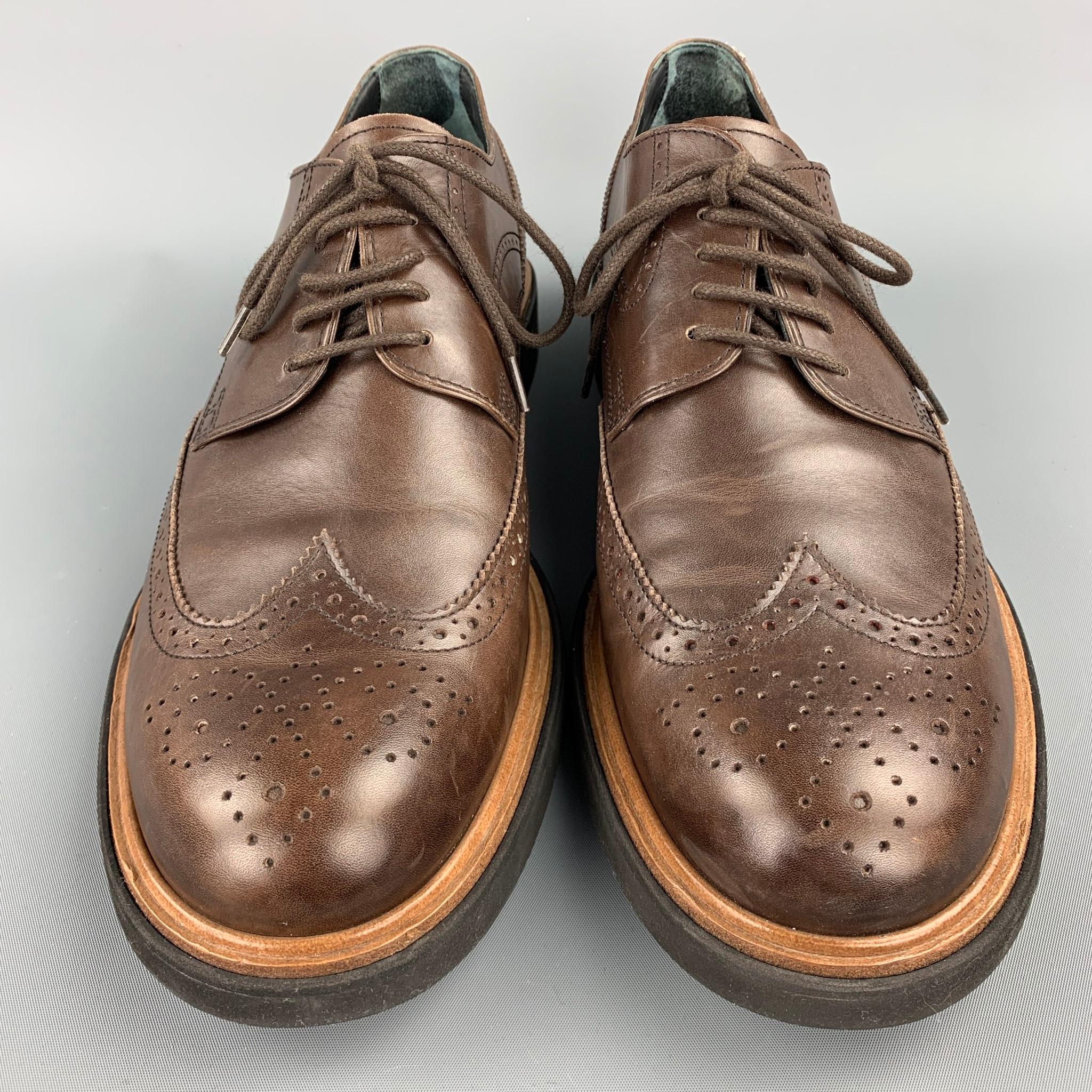 tod's perforated leather brogues