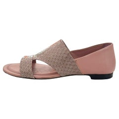 Tod's Snake Embossed Leather Sandals