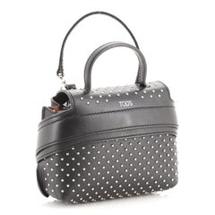 Tod's Studded Wave Charm Bag Leather Black