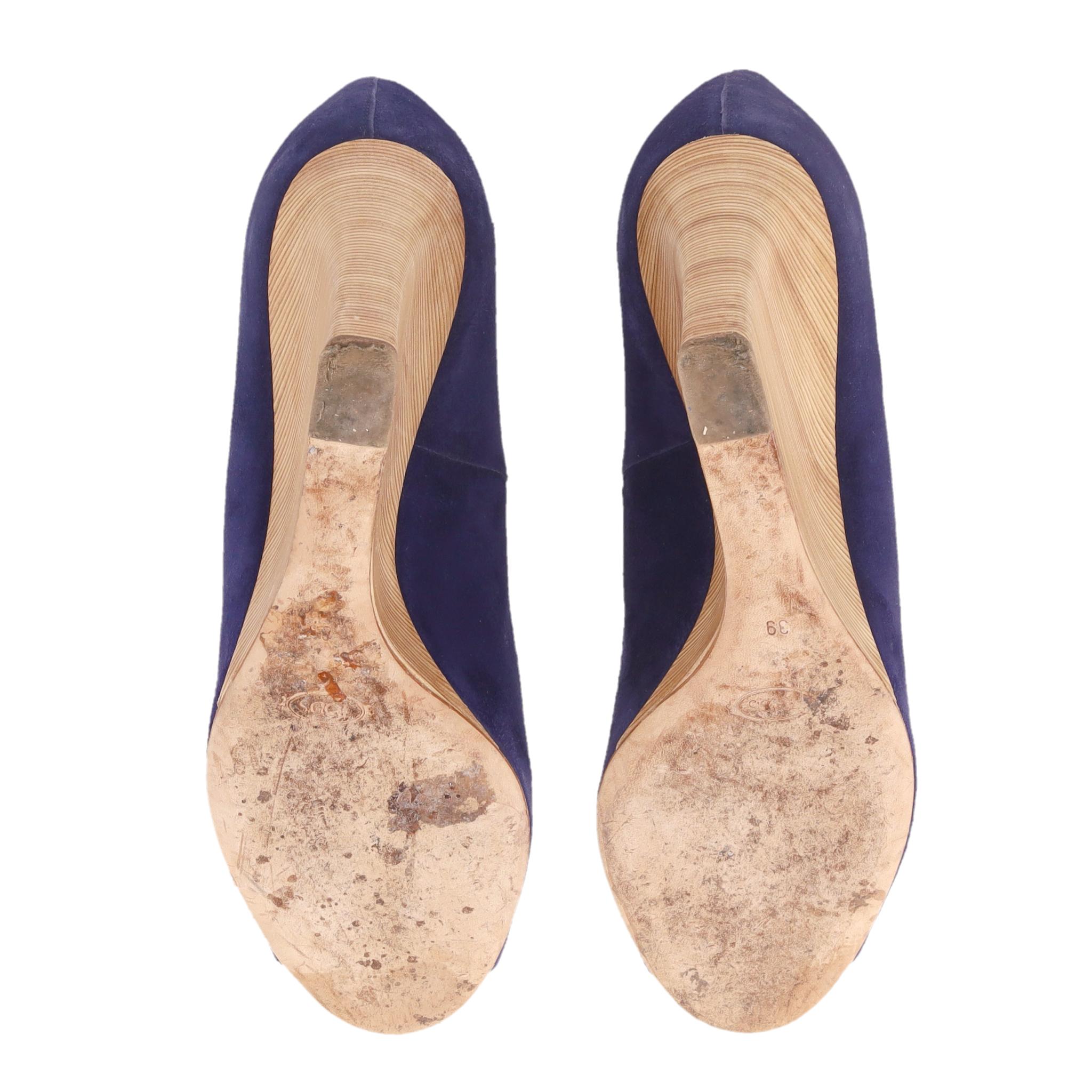 Tod's - Escarpins à talons compensés en daim Pour femmes en vente