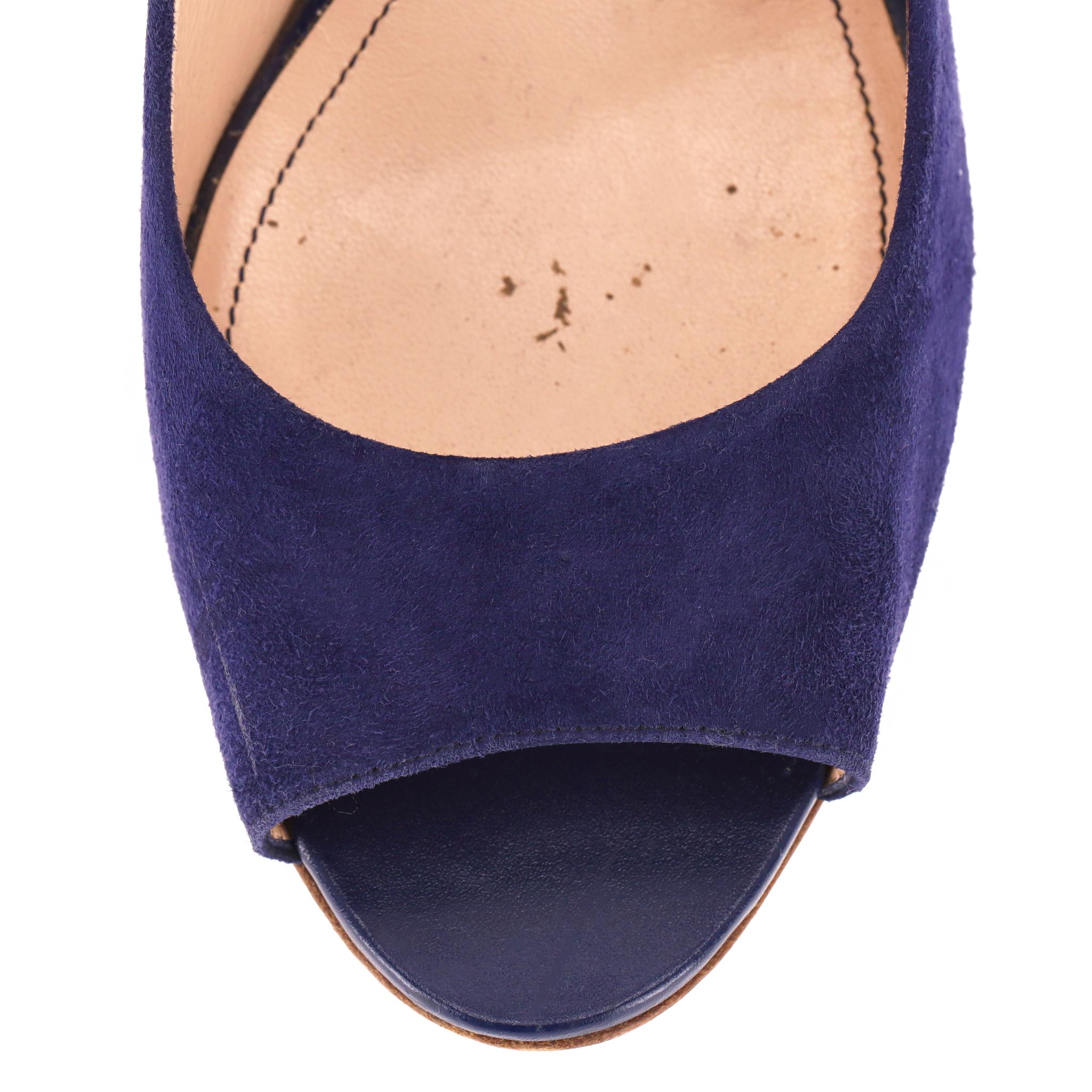 Tod's - Escarpins à talons compensés en daim en vente 2