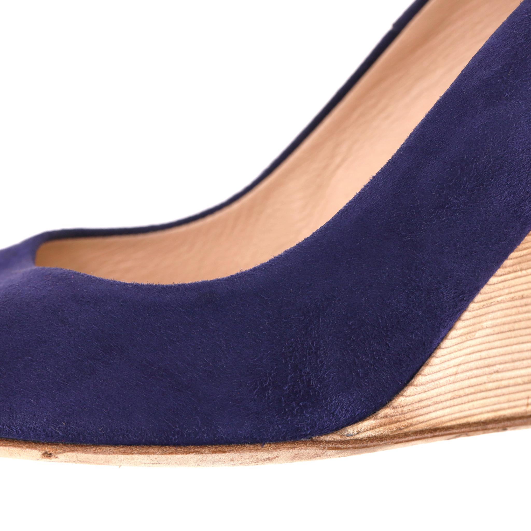 Tod's - Escarpins à talons compensés en daim en vente 3