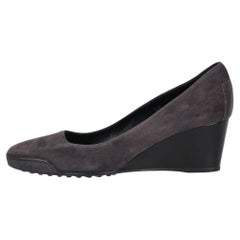Tod
s Suede Wedge Pumps