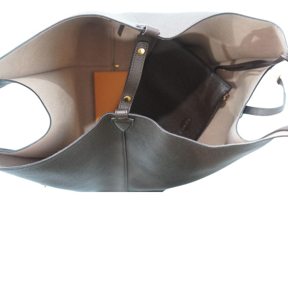 Women's Tod's 'T' Timeless Brown Leather Tote Shopping Bag For Sale