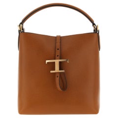 Sac seau Tod's T Timeless — Marron