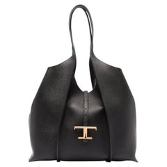 Tod'S T Timeless Shoulder Bag — Black
