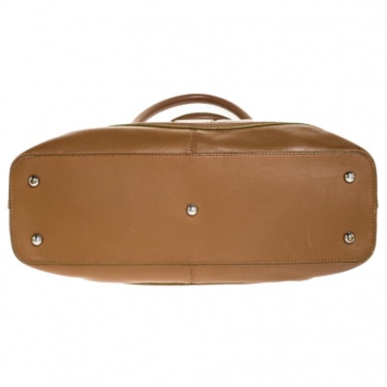 Tod's Tan Leather Buckle Satchel in vendita 1