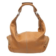 Tod's Tan Leather Hobo Shoulder Bag
