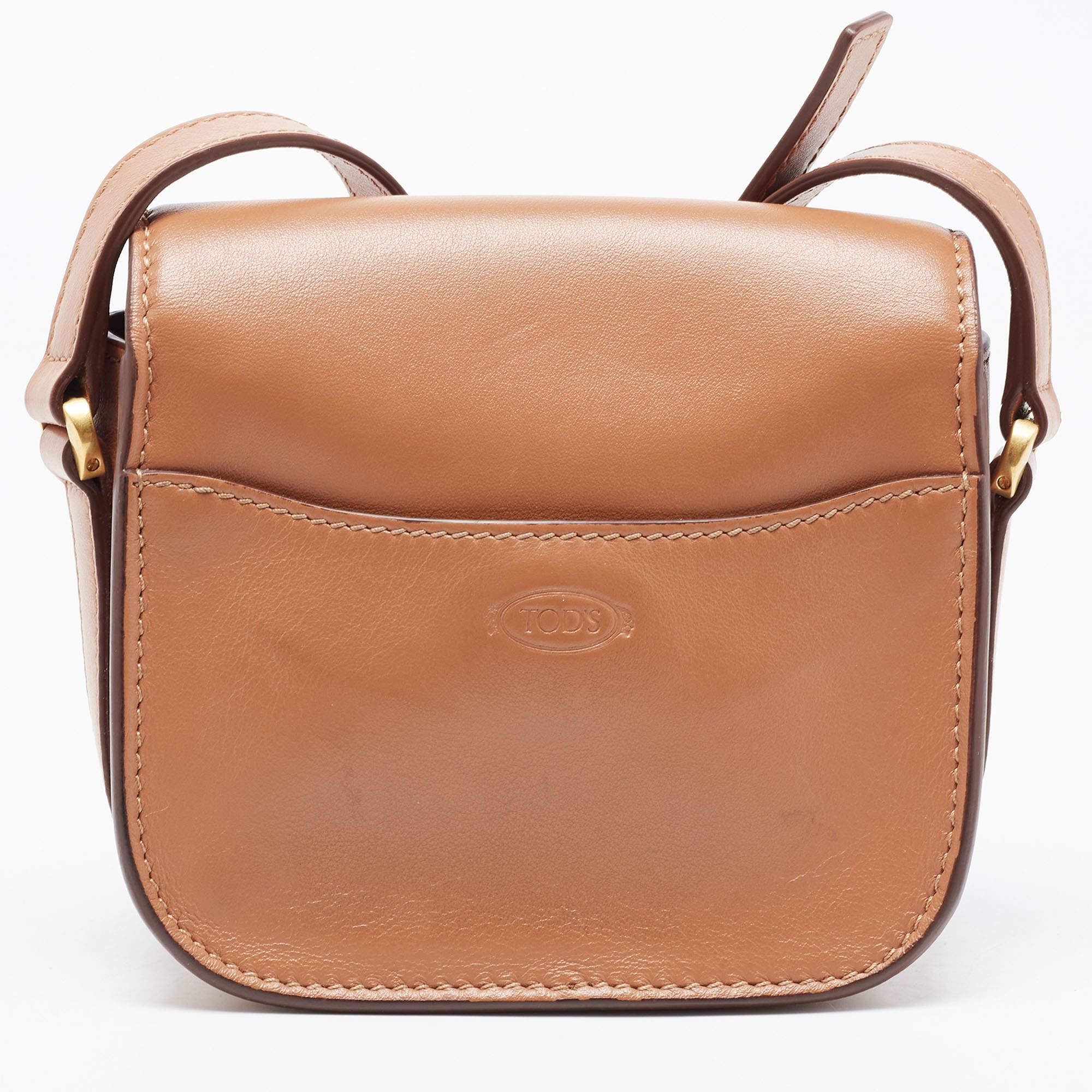 Tod's Tan Leather Mini kate Crossbody Bag 6