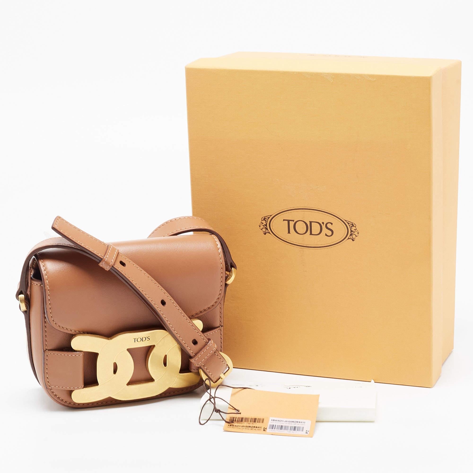 Tod's Tan Leather Mini kate Crossbody Bag 9