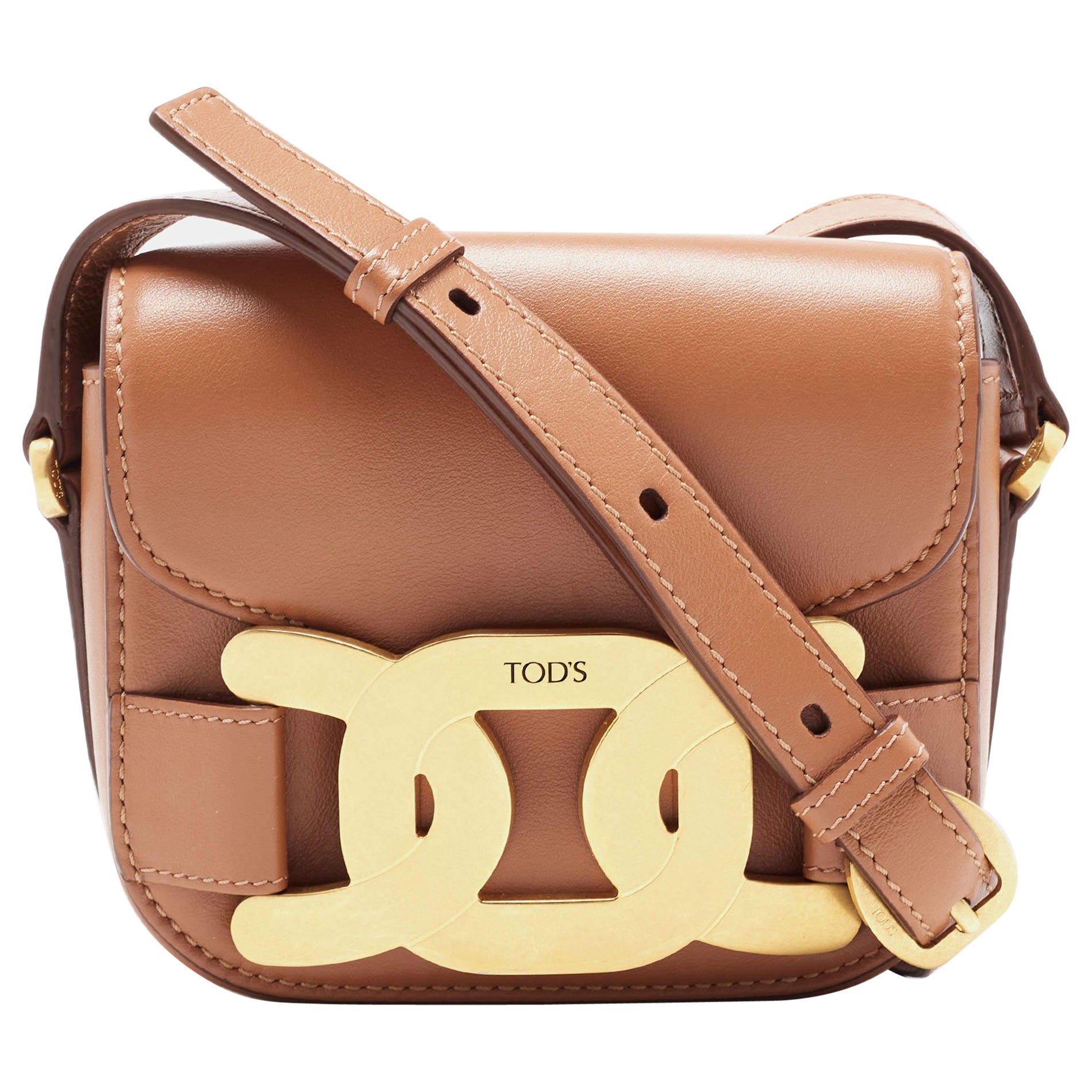 Tod
s Tan Leather Mini kate Crossbody Bag