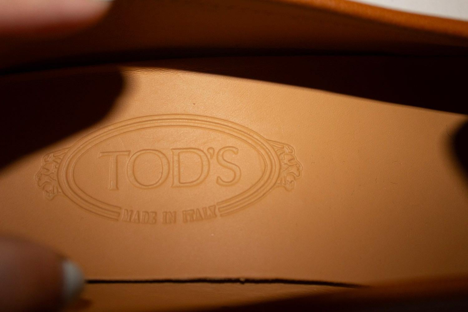 Tods Tane Leather Penny Loafers For Sale 2