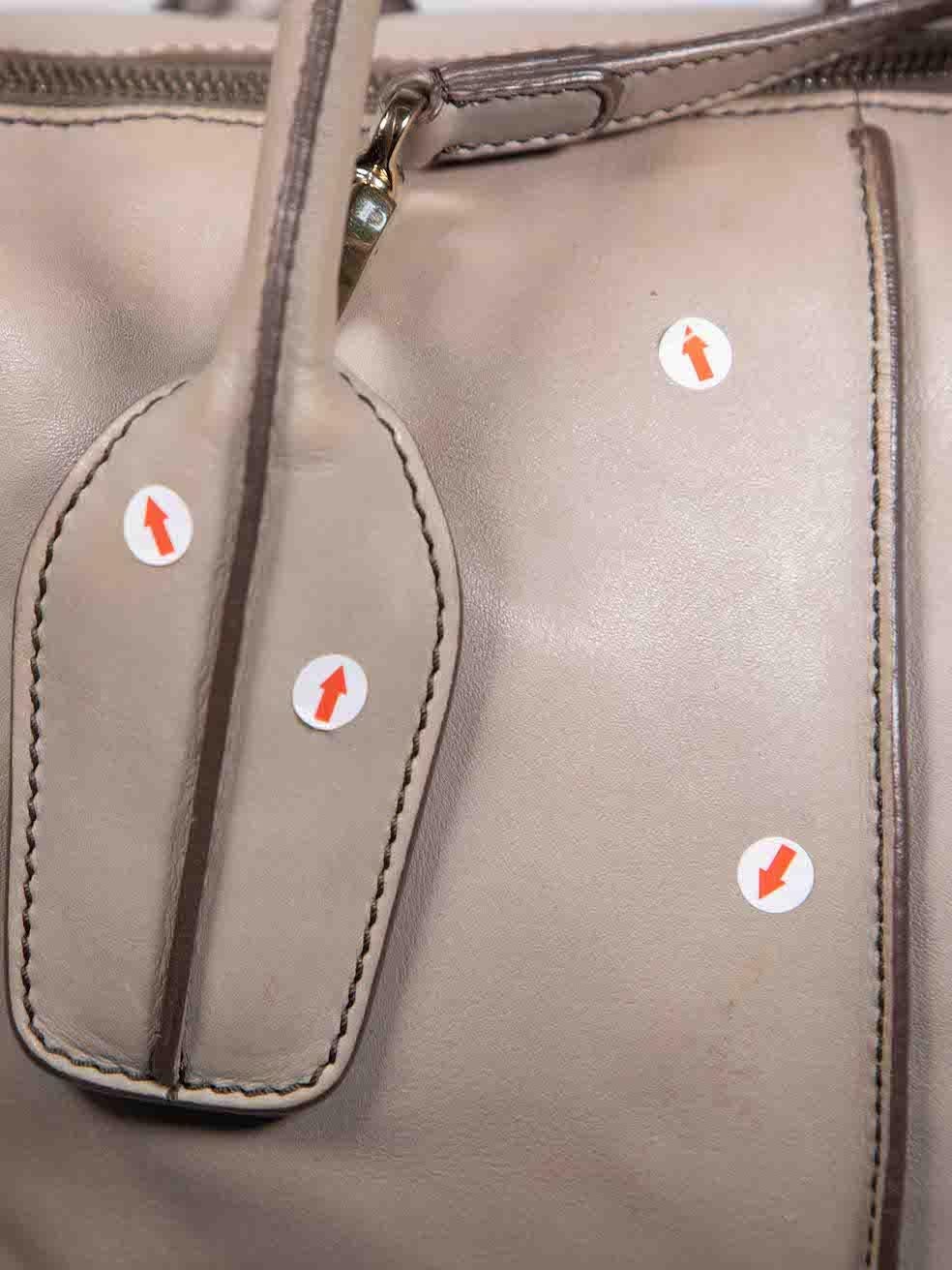 Tod's Taupe Leather D-Styling Tote 1