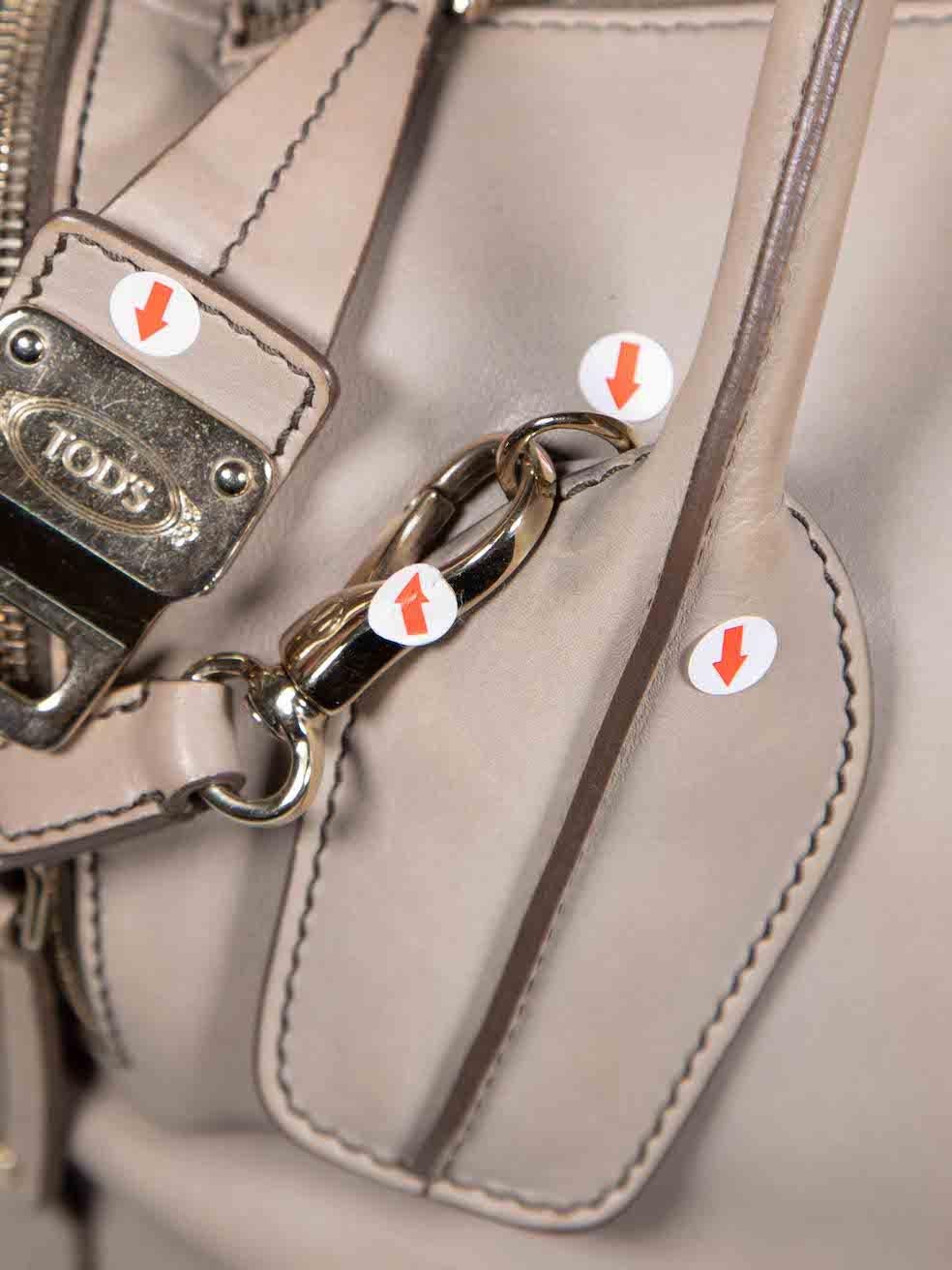 Tod's Taupe Leather D-Styling Tote 3