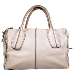 Tod's Taupe Leather D-Styling Tote