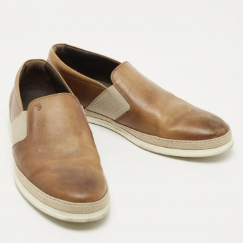 Mocasines Tod's Slip On Alpargata de piel bicolor Talla 44.5 en venta 1