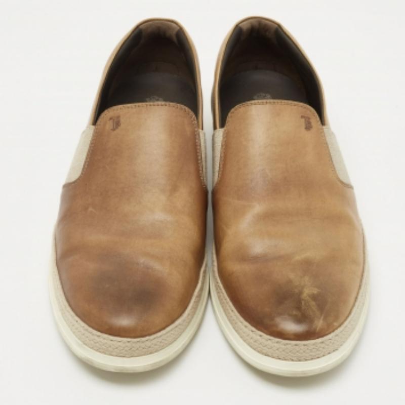 Mocasines Tod's Slip On Alpargata de piel bicolor Talla 44.5 en venta 2