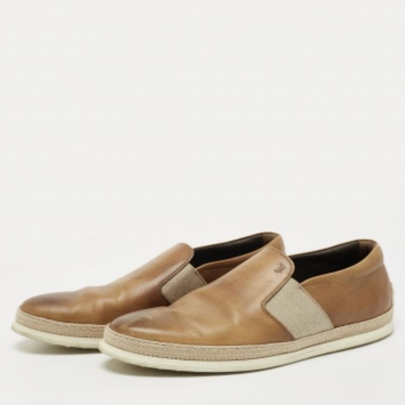 Mocasines Tod's Slip On Alpargata de piel bicolor Talla 44.5 en venta 3