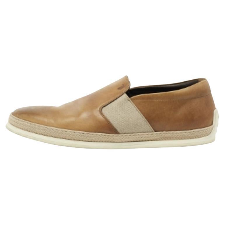 Mocasines Tod's Slip On Alpargata de piel bicolor Talla 44.5