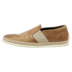 Mocasines Tod's Slip On Alpargata de piel bicolor Talla 44.5