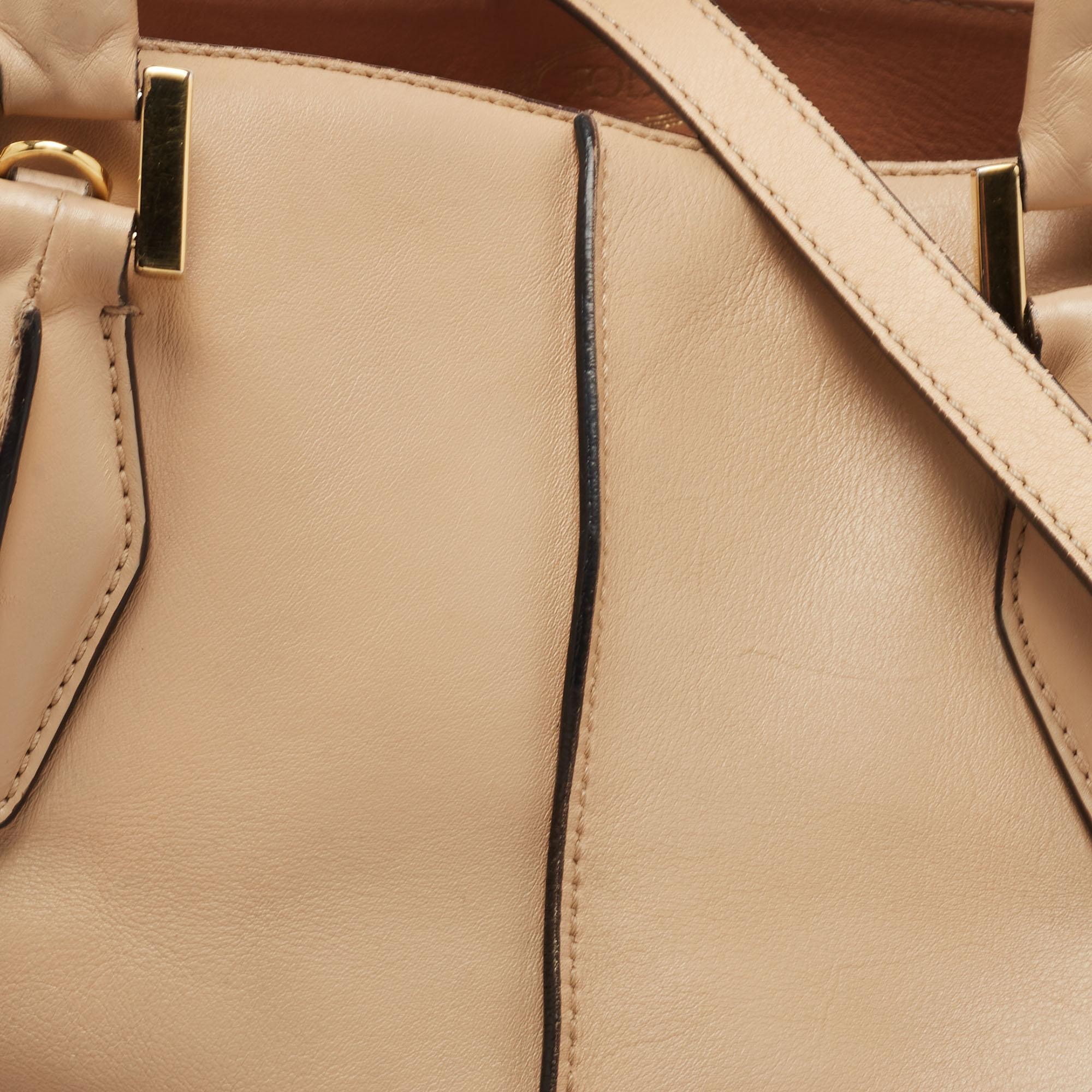 Tod's Zweifarbige D-Cube-Tasche aus Leder Medium 4