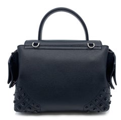 Tod's Wave Micro Gommini Black Leather Ladies Satchel Bag XBWAMRWD001MTI-B999