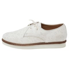 Tod's Weiß Laser Cut Leder Spitzen Derby Größe 37