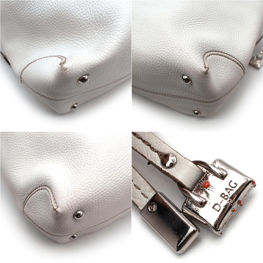 Tods White Leather D-bag Tote Bag  For Sale 1