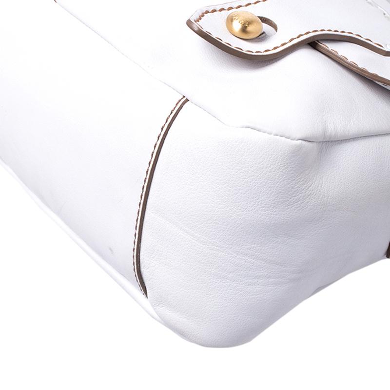 Tod’s White Leather Flap Shoulder Bag 2