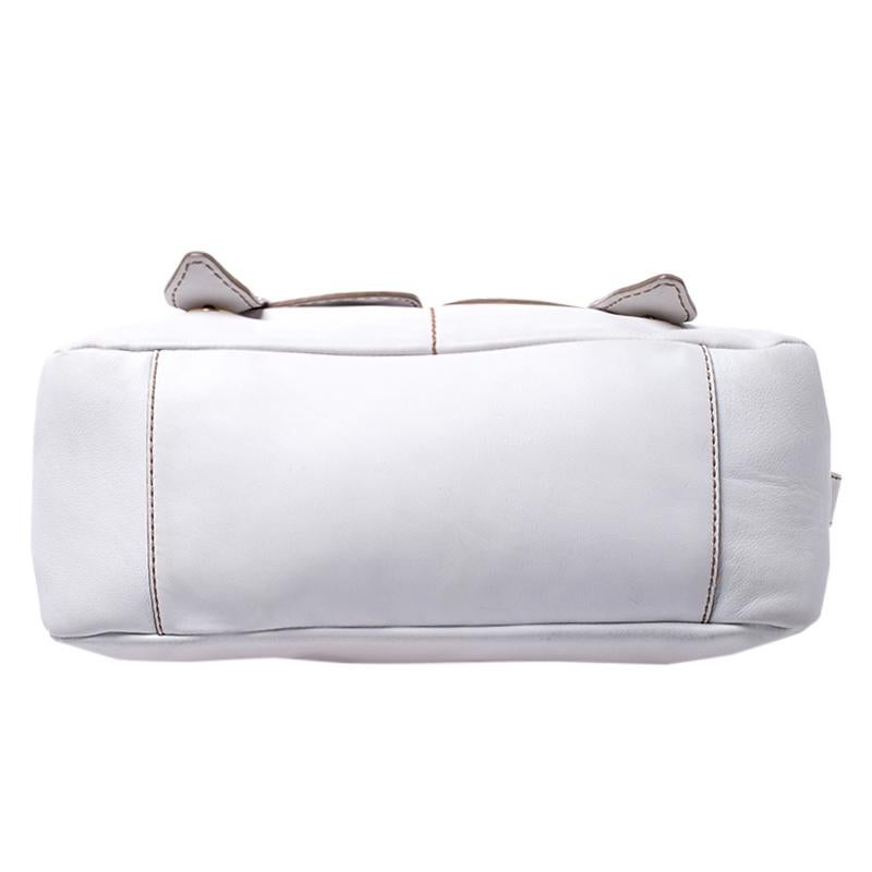 Tod’s White Leather Flap Shoulder Bag 7