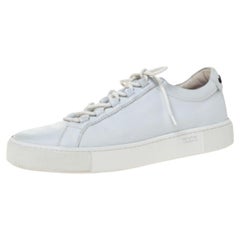 Tod's White Leather Low Top Lace Up Sneakers Size 39.5