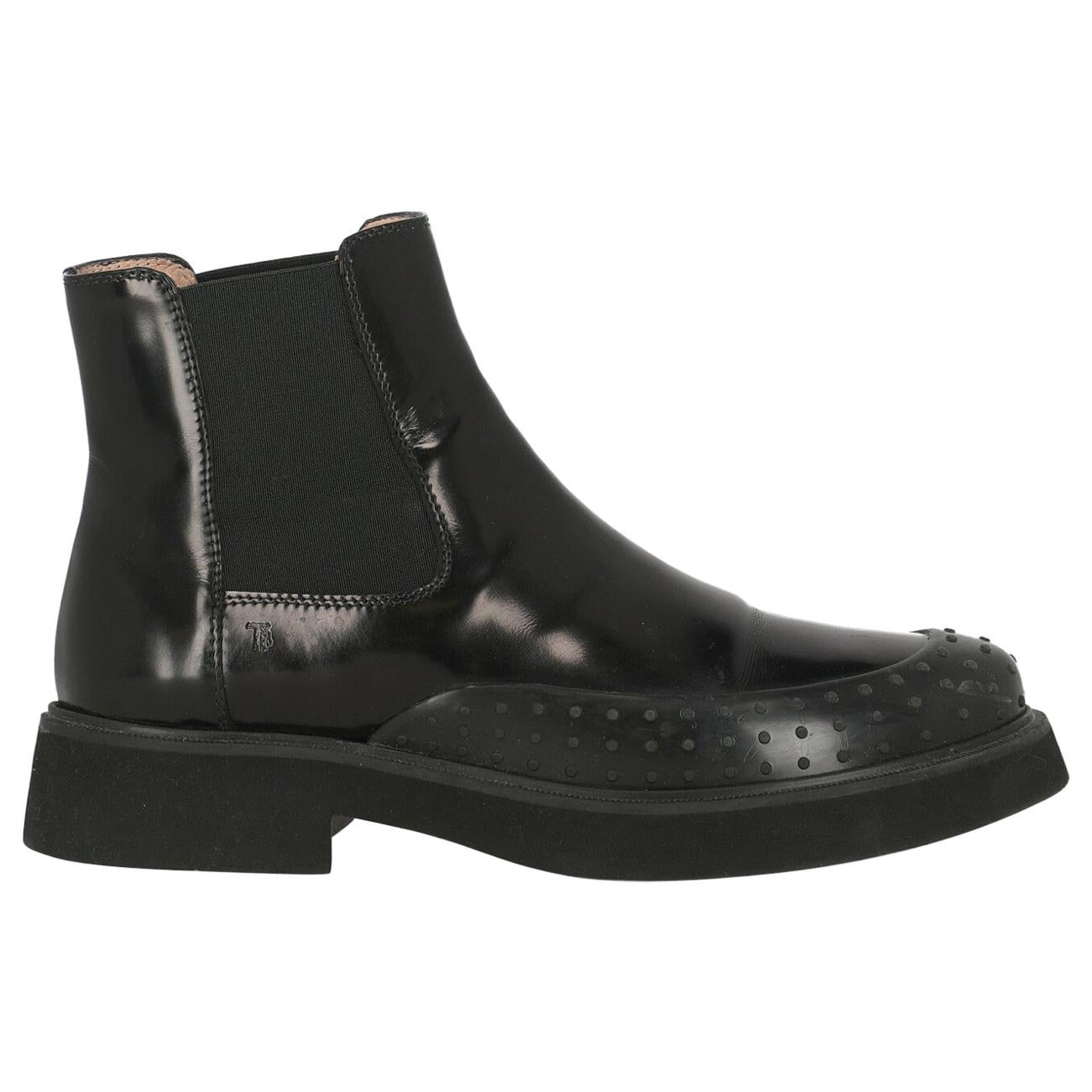 Tod'S Woman Ankle boots Black Leather IT 41.5 For Sale