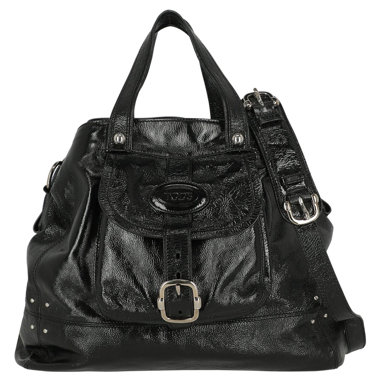 Tod'S  Women   Shoulder bags  Black Leather  For Sale