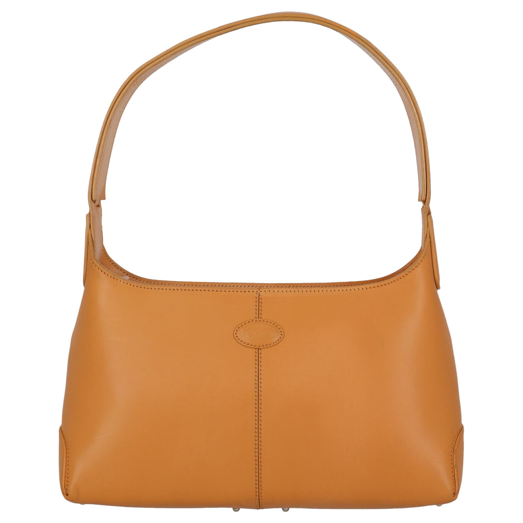 Tod'S  Women   Shoulder bags   Camel Color Leather  For Sale