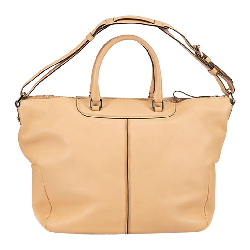 Tod
s Women
s Beige Leather Shoulder Bag