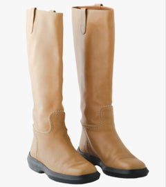 Tod's Women’s Vintage Brown Leather Riding Boots - '10s