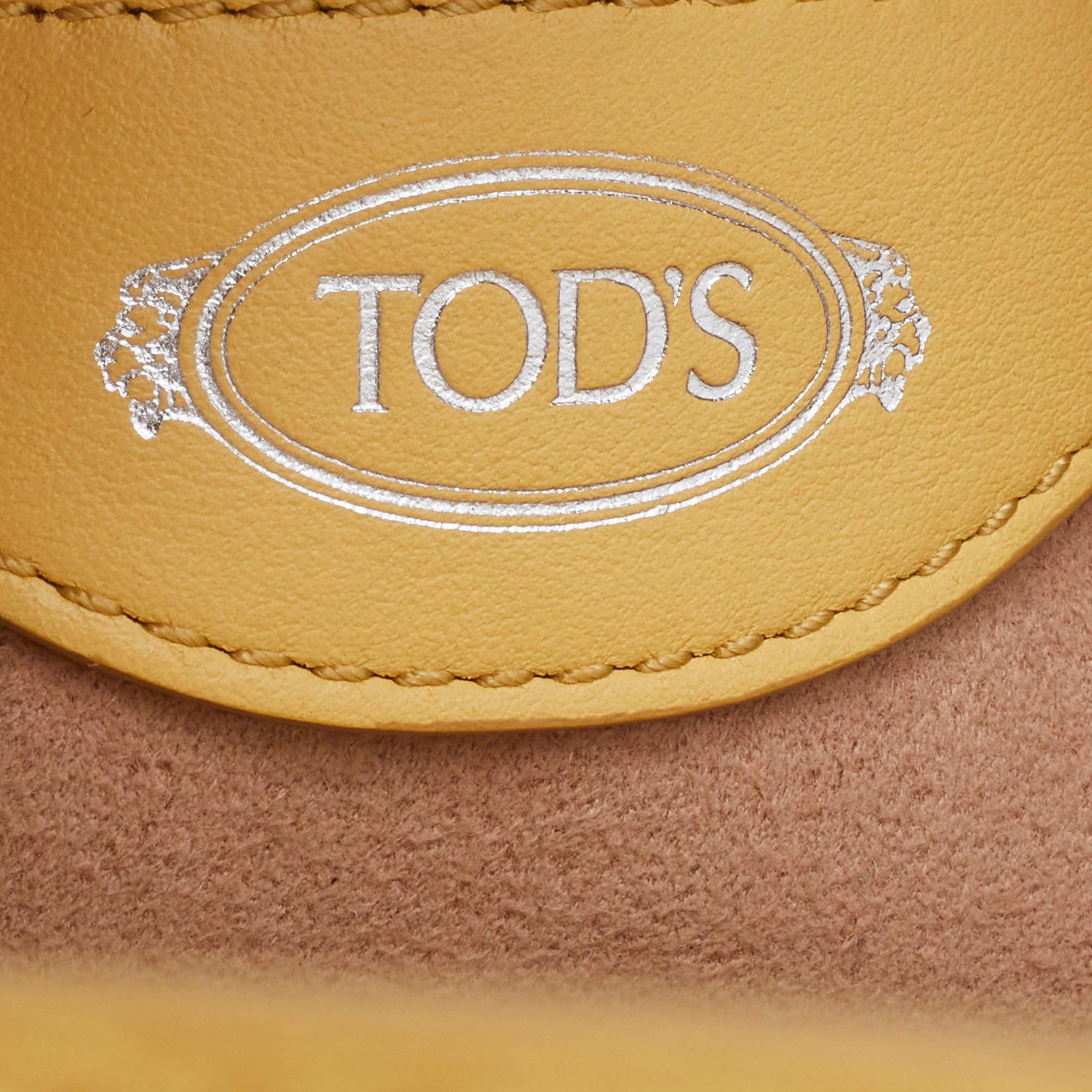 Tod's Yellow Leather Micro Sella Satchel 3