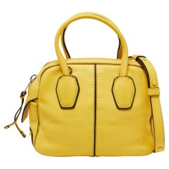 Tod's Yellow Leather Miky Satchel