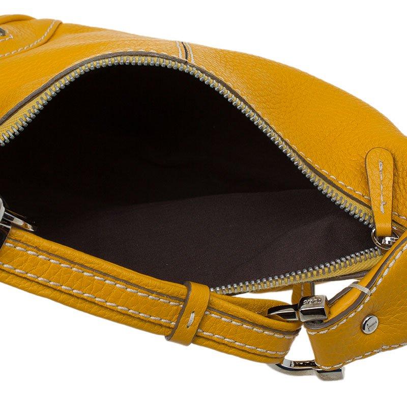 Tod's Yellow Leather Small Charlotte Hobo 1