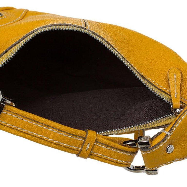 Tod's Yellow Leather Small Charlotte Hobo For Sale at 1stDibs