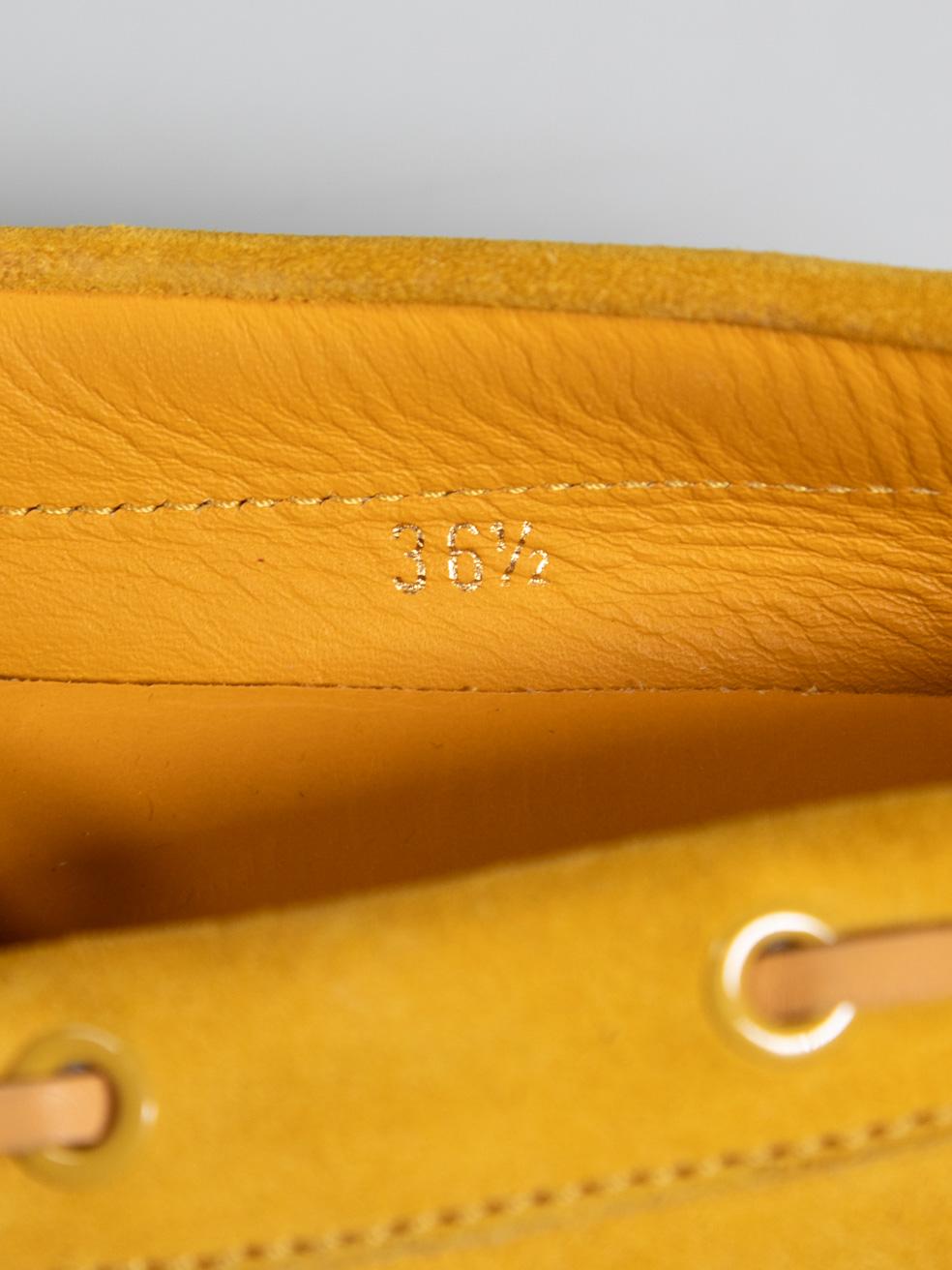 Tod's Yellow Suede Leather Loafers Size IT 36.5 2