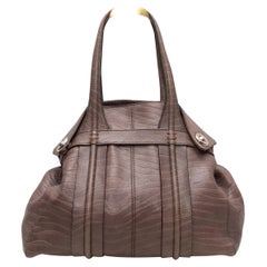Tod's Zebra Embossed Leather Handbag