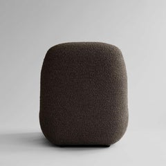 Sillón de Puntera en Tejido Bouclé Estilo Contemporáneo de la Era Espacial