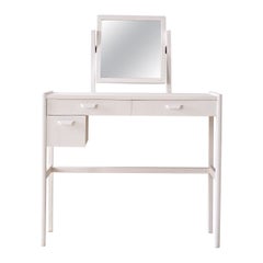 Vintage Scandinavian dressing table painted white