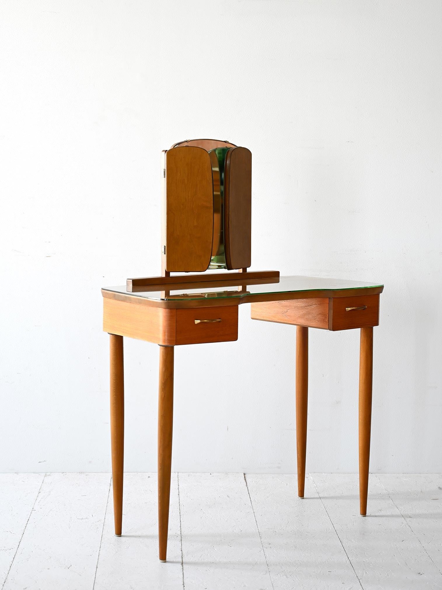 Scandinave Coiffeuse vintage avec miroir