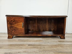 Toelette Art Decò anni '40 in noce con vano e sportello